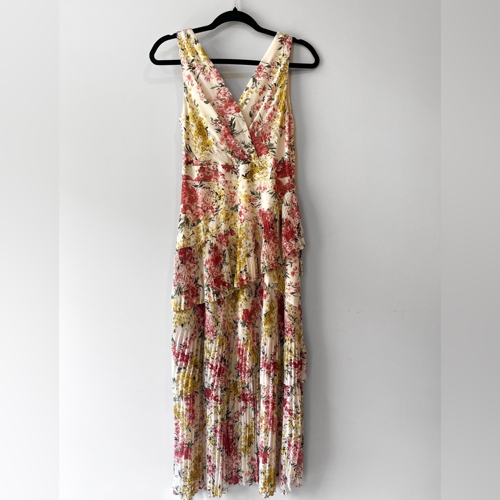 Lea & Viola Pink and Yellow Floral Dress